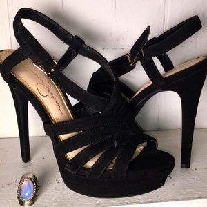 Jessica Simpson black stiletto heels